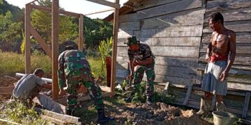 Bangun MCK di Desa Jamut, Satgas TMMD ke-126 Kodim 1013 Muara Teweh Wujudkan Gotong Royong TNI–Rakyat