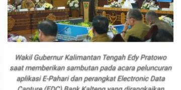 Wagub Kalteng Luncurkan E-Pahari dan EDC Bank Kalteng, Dorong Pajak Digital