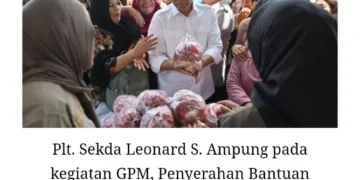 Wakili Gubernur, Plt Sekda Kalteng Salurkan Bantuan Pangan Presiden dan BLT di Sukamara