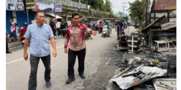 Tinjau Lokasi Kebakaran di Jalan Merak Simpang Anem, Bupati Barito Utara Turut Prihatin