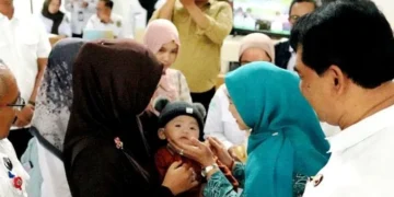 Ketua TP PKK Barito Utara Hadir Di Musrenbang Kecamatan Lahei Dampingi Bupati Barut