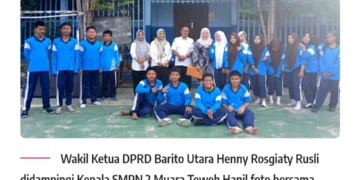 Waket DPRD Barito Utara Kunker ke SMPN 2 Muara Teweh