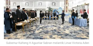 Gubernur Kalteng Lantik Linae Victoria Aden sebagai Pj Sekda Provinsi