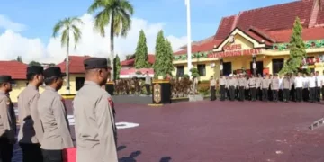 Wakapolres Kobar Pimpin Apel Pagi, Ikuti Setiap Perkembangan Kamtibmas