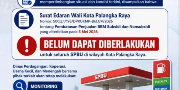 Penjualan BBM Subsidi dan Nonsubsidi Belum Dapat Diberlakukan di Seluruh SPBU Kota Palangka Raya