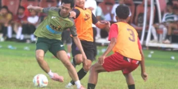 Atlet Porprov Sepakbola Kota Palangka Raya Ujicoba dengan BBP FC dan Persepun FC