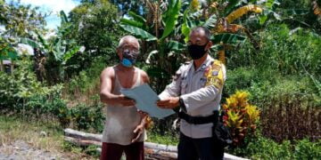 Personel Polsek Seruyan Hilir Terus Ajak Masyarakat Cegah Karhutla