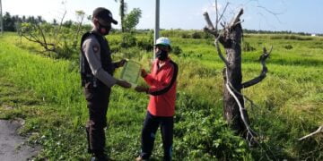 Personil Polsek Seruyan Hilir Lakukan Pendinginan Wilayah Rawan Karhutla