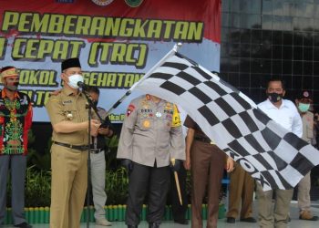 Sekda Kalteng Lounching Tim Reaksi Cepat Penindak Pelanggar Protokol Covid-19