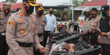 Kapolres Seruyan Pimpin Apel Pergelaran Sarpras di Lingkungan Polres Seruyan