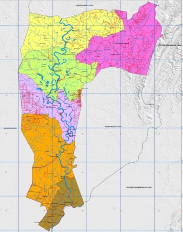 Peta Kabupaten Barito Selatan