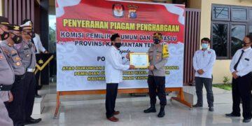 Sukses Amankan Pilkada Kalteng Tahun 2020, Polres Seruyan Terima Penghargaan