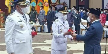 Lisda Ariyana dan Anang Dirjo Dilantik Jadi Pj Bupati Barsel dan Kobar