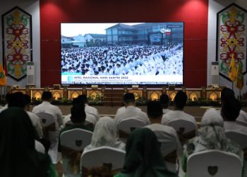 Wagub Kalteng Ikuti Apel Hari Santri Nasional Tahun 2022 Secara Virtual