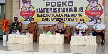 Kapolres Seruyan Launching Posko Kamtibmas dan Covid-19 Bandara Kuala Pembuang