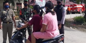 Personel Polsek Seruyan Tengah Laksanakan Operasi Yustisi Cegah Covid-19