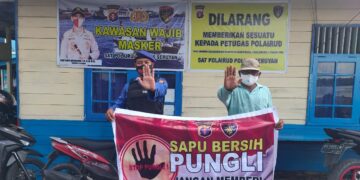 Satpolairud Polres Seruyan Sosisalisasi ke Masyarakat Tentang Saber Pungli
