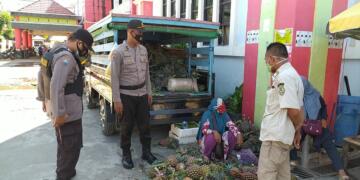 Tim Yustisi Gencarkan Himbauan di Pasar Saik Kuala Pembuang