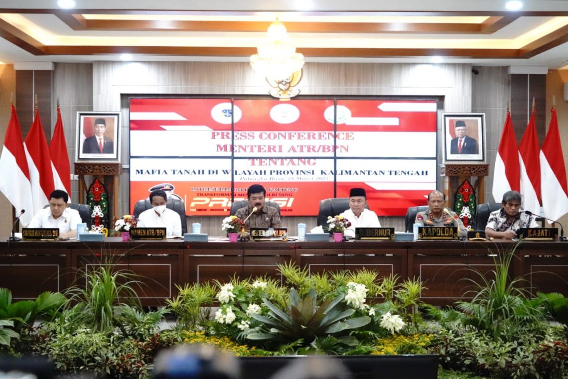 Press Conference Menteri ATR/BPN tentang Mafia Tanah di Wilayah Prov. Kalteng