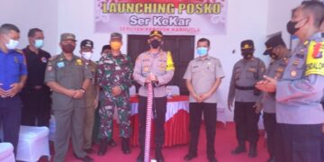 Kapolres Seruyan Launching Posko Serkekar di Kabupaten Seruyan