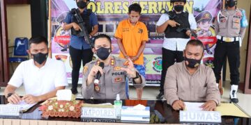 Kapolres Seruyan Pimpin Press Release Pengungkapan Narkotika