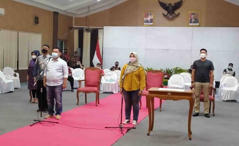 Gladi pelantikan Bupati dan Wakil Bupati Kotim, Kamis 24/2/2021). Foto : Ist