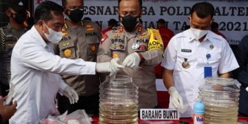 Polda Kalteng Musnahkan 760,07 Gram Sabu dan Amankan 6 Senpi Rakitan