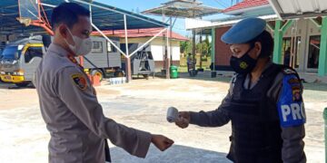 Masuk Mapolres, Kapolres Juga Dicek Suhu Tubuh