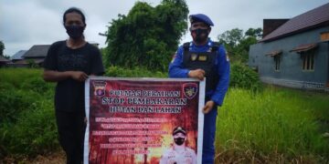 Satpolairud Polres Seruyan Tingkatkan Patroli dan Sosialisasi Tentang Karhutla