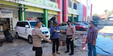 Anggota Satreskrim Melaksanakan Giat Yustisi di Pasar Saik Kuala Pembuang