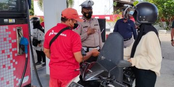 Jaga Kamtibmas, Satlantas Polres Seruyan  Gelar Patroli Ke SPBU