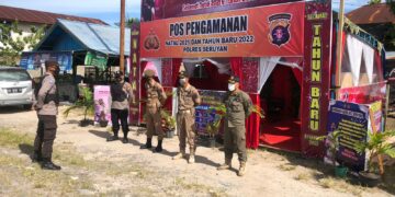 Pos Pengamanan Nataru, Polsek Hanau Siagakan Personel Gabungan
