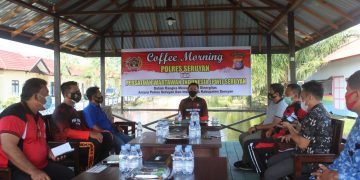 Coffee Morning, Polres Seruyan Jalin Silaturahmi Dengan Rekan Media
