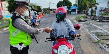 Sat Lantas Polres Seruyan Himbau Masyarakat Laksanakan Prokes