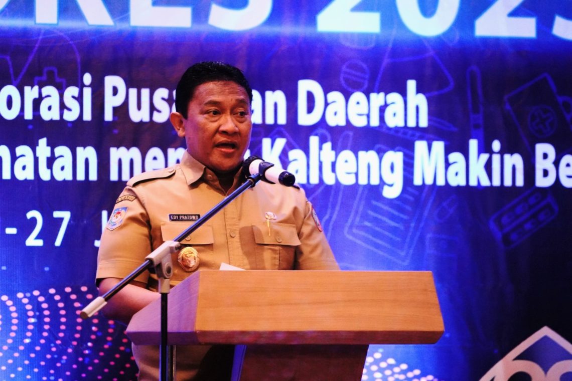 Wakil Gubernur Kalteng H. Edy Pratowo saat menyampaikan sambutannya
