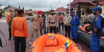 Polres Gelar Apel Sarpras Dalam Rangka Kesiapan Penanggulangan Banjir