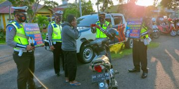 Satlantas Polres Seruyan Himbau Masyarakat Peduli Covid-19