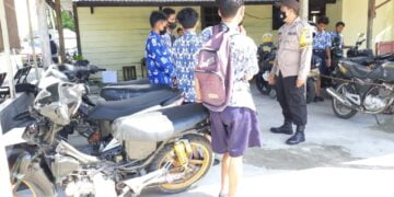 Polsek Hanau Razia Motor Knalpot Brong di Lingkungan Sekolah