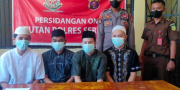 13 Orang Terdakwa di Rutan Polres Seruyan Jalani Sidang Online
