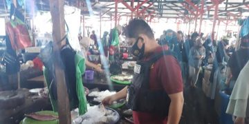 Satreskrim Polres Seruyan Cek Stok Bahan Pangan di Pasar Saik Kuala Pembuang