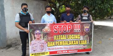 Cegah Illegal Logging, Polsek Hanau Sosialisasi Kepada Masyarakat