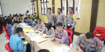 Kapolres Seruyan Pantau Pemeriksaan Awal Calon Anggota Polri TA. 2023