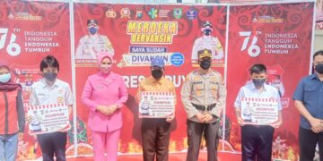 Polres Seruyan Laksanakan Vaksinasi Covid 19 Bagi Putra-Putri Polri dan Pelajar