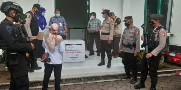 Polres Seruyan dan Polda Kalteng Kawal Ketat Pendistribusian Vaksin Covid-19 Tahap II