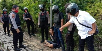 Tim Gabungan BNNP dan Ditsamapta Polda Kalteng Garuk Kawasan Puntun