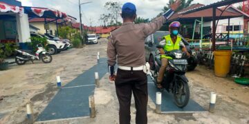 Sat Lantas Polres Seruyan Uji Ketangkasan Pengendara