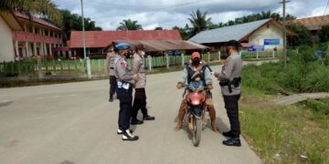 Personel Polsek Seruyan Tengah Lakukan Operasi Yustisi