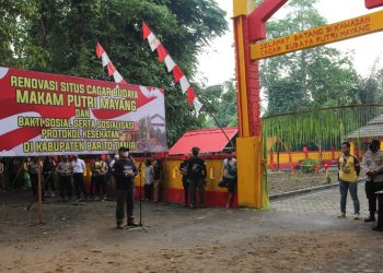 Kapolda Kalteng Resmikan Renovasi Makam Putri Mayang di Desa Jaar Bartim