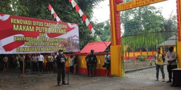 Kapolda Kalteng Resmikan Renovasi Makam Putri Mayang di Desa Jaar Bartim