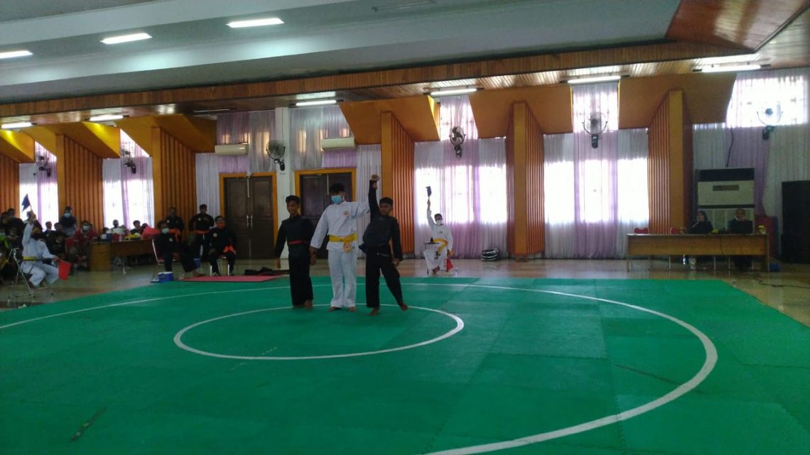Suasana seleksi Cabor Pencak Silat Popnas ke-XVI tingkat Kalteng di Lamandau. FOTO : by.